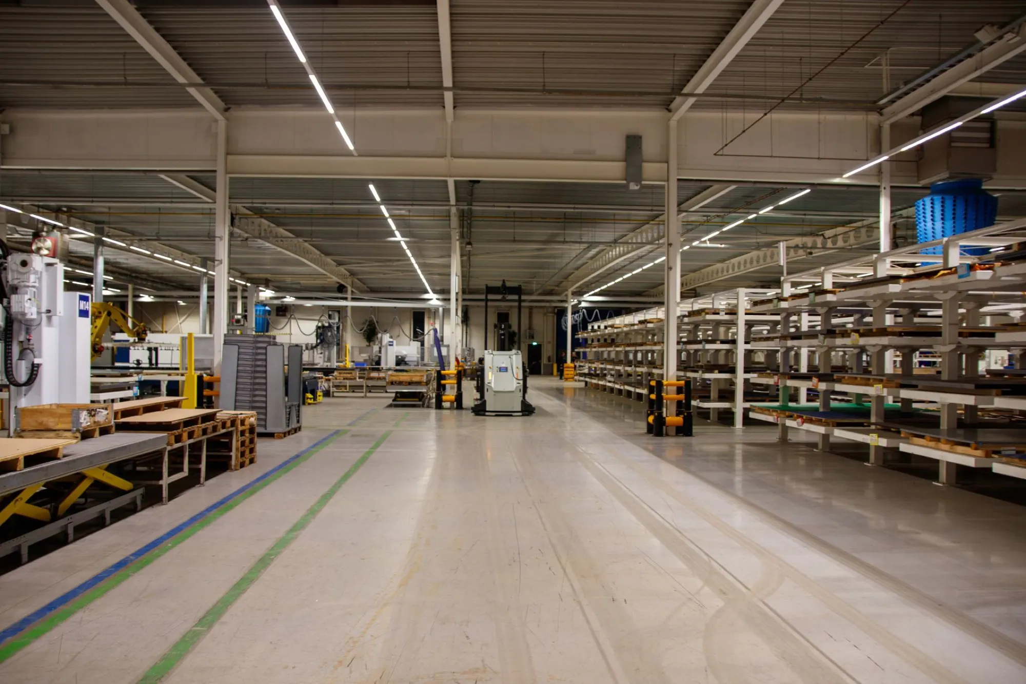 Industrial warehouse interior, representing workplace and COIDA compliance